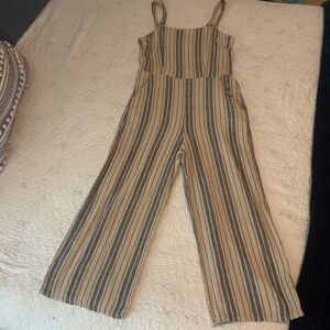 Blue striped jumpsuit